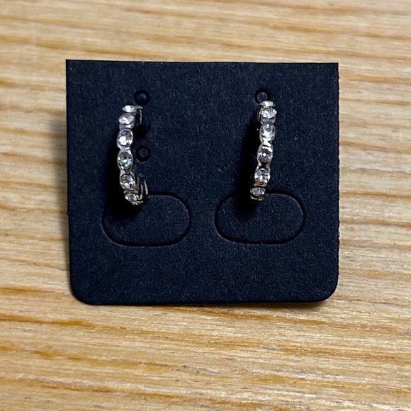 New! Silver Mini Hoops - Picture 2 of 5